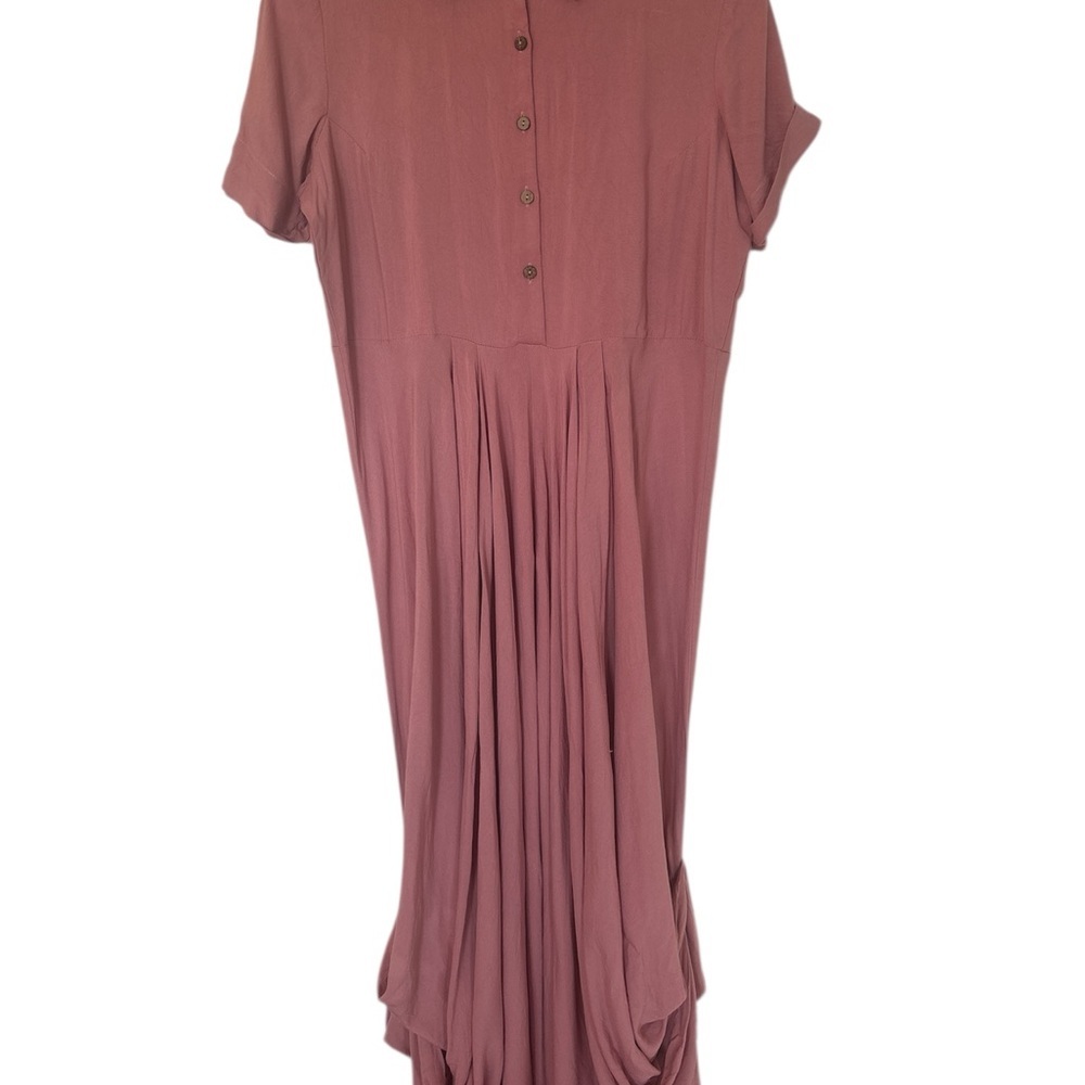 Solid Tunic with Buttoned Yoke